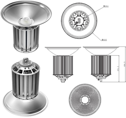 200W LED High Bay Light >0.95 PF 100LM/W 60 / 90 / 120° Beam Angle For Factory